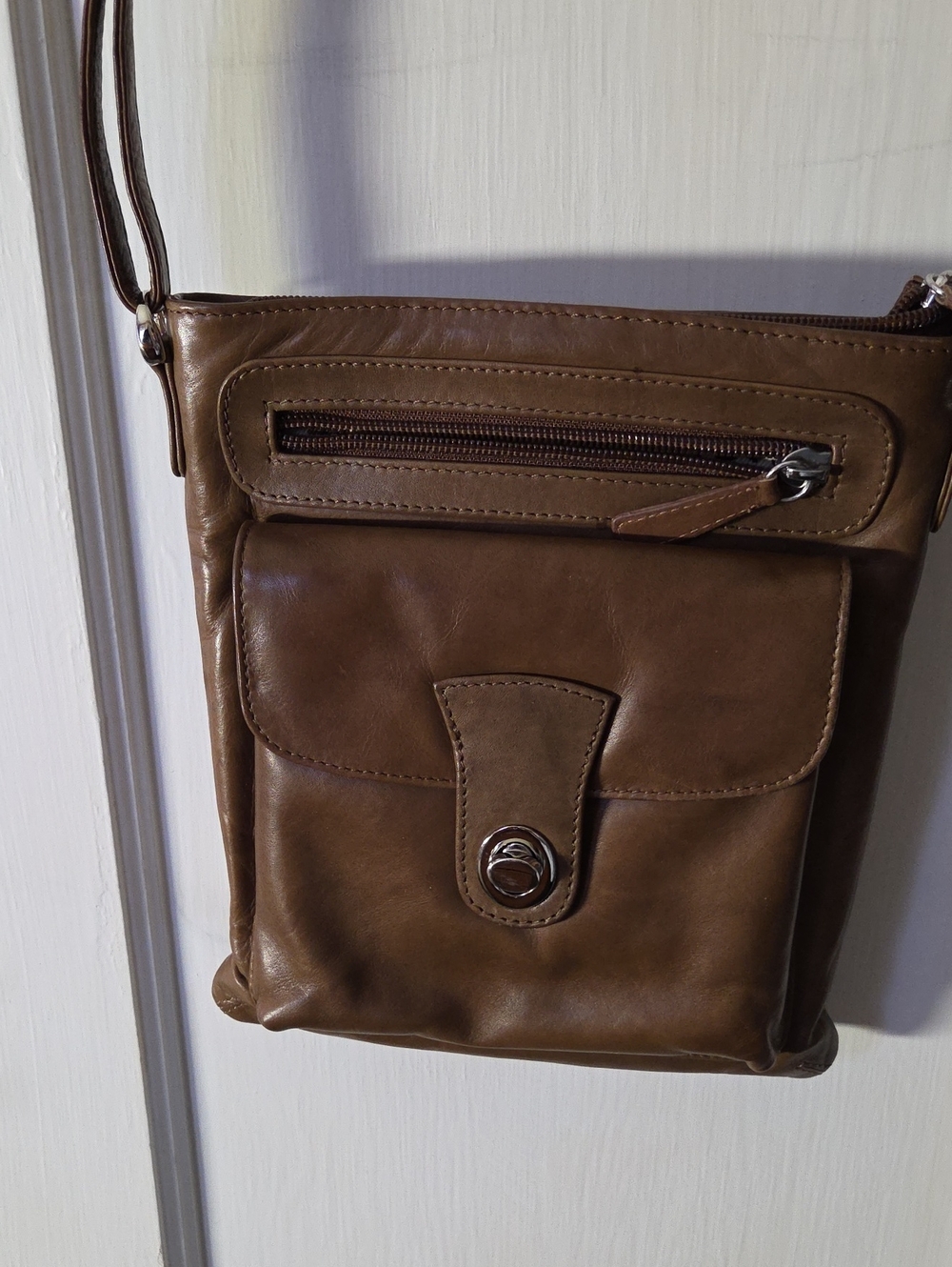 Brown Leather Crossbody Bag